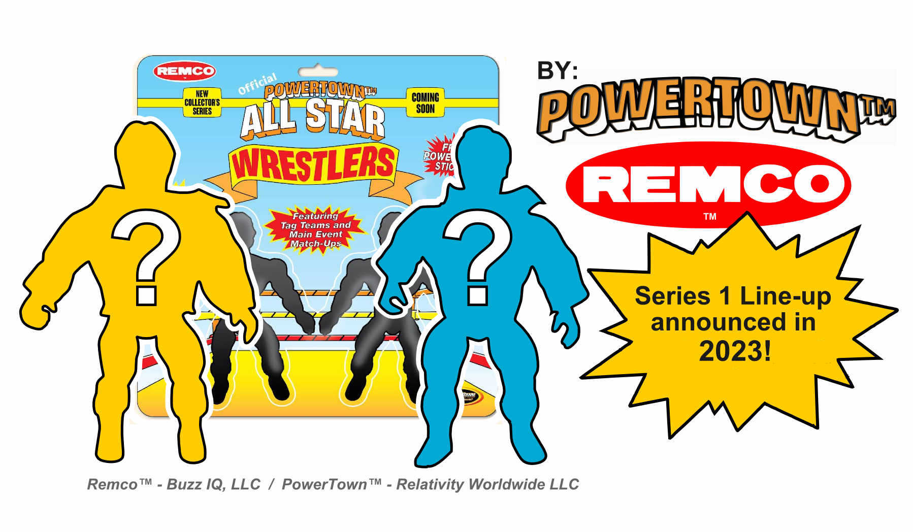 Remco Powertown All-Star Wrestlers Action Figures